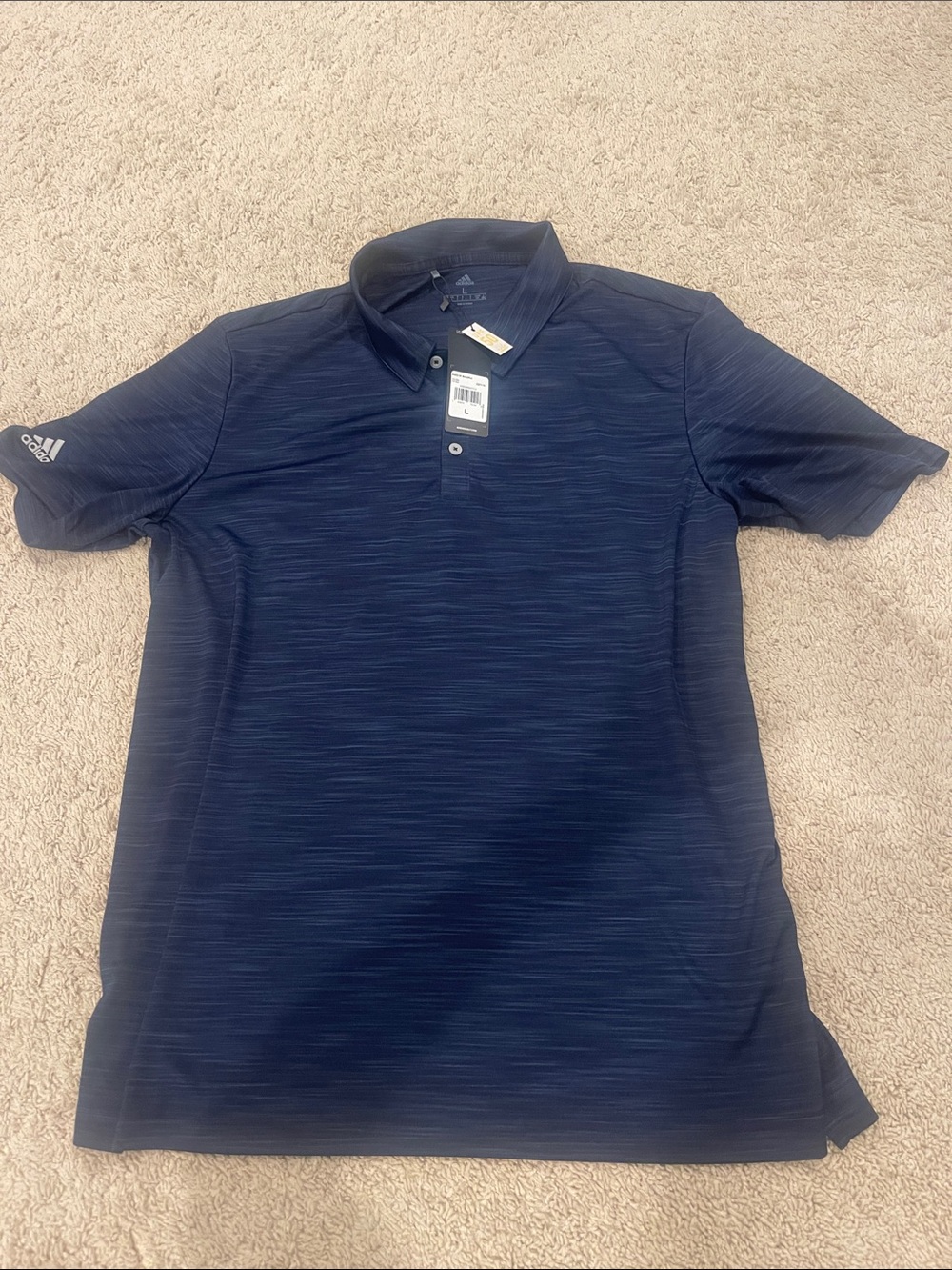 adidas Men’s Navy Heather Polo Shirt